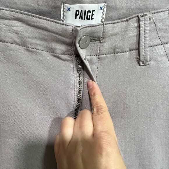 PAIGE Mayslie Jogger Gray Snakeskin Accent Women's Size 28 - Picture 5 of 10